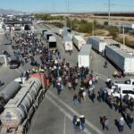 Mexican farmer protest blocks US border bridge